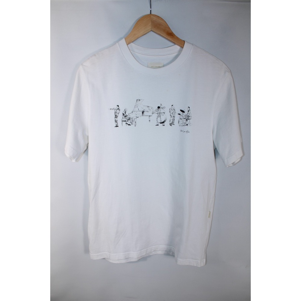 Aime Leon Dore Men's Small White Short Sleeve Jazz Band Musicians T-Shirt